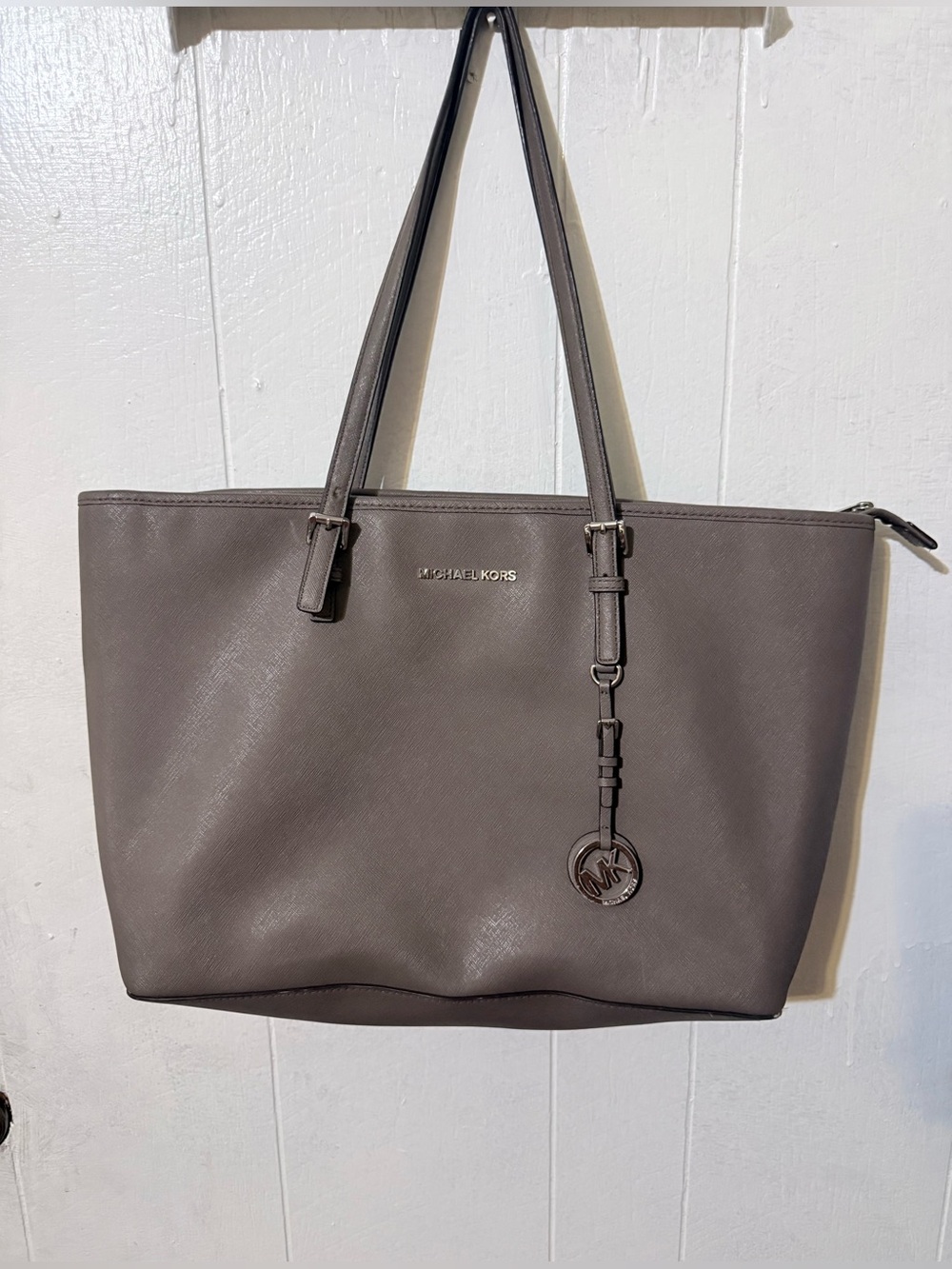 Michael Kors Gray Saffiano Leather Tote